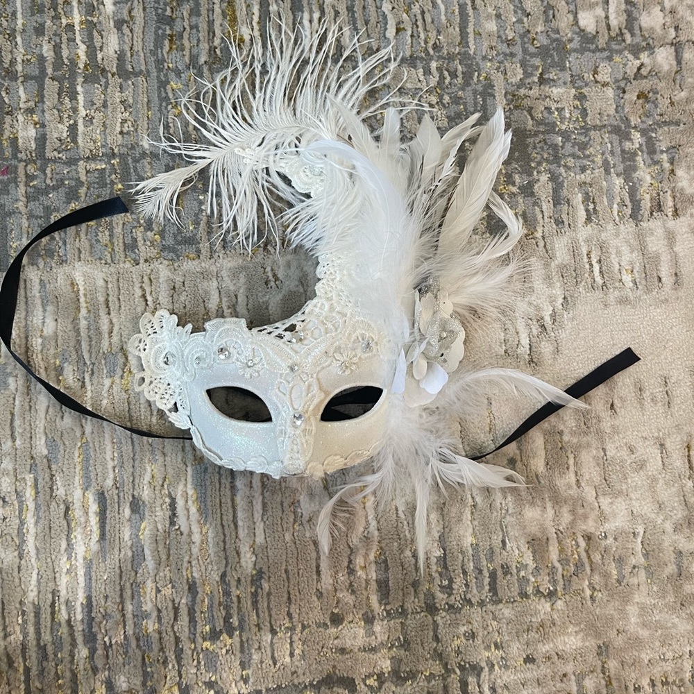White Masquerade  Mask